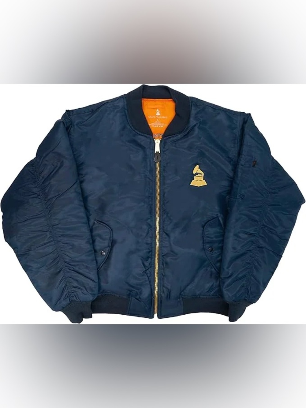Grammy Awards Bomber Jacket — Rothco Navy Bomber Jacket with Orange Liner
